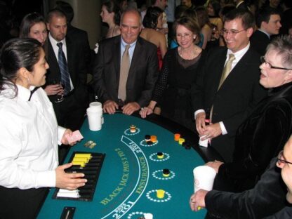 black jack table casino rental houston