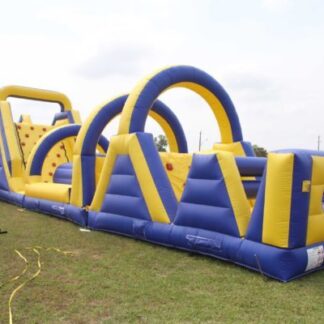large obstacle course inflatabvle moonwalk bounce house