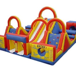 large obstacle course inflatable bounce house moonwalk