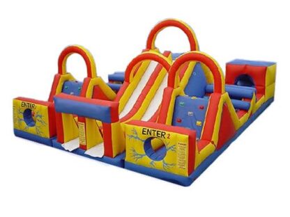 large obstacle course inflatable bounce house moonwalk