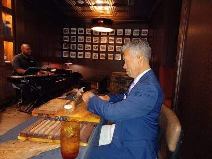 Cigar rolling at the Omni Hotel in the Galleria area