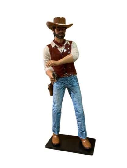 6ft tall cowboy Gunslinger Western statue