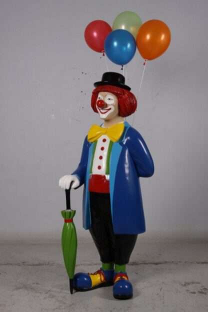 alt view 5ft clown statue rental carnival themed decor